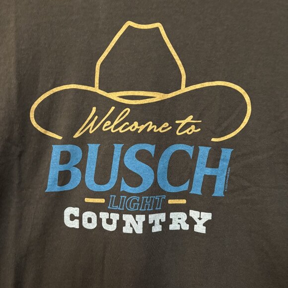Welcome To Busch Light Country Beer Graphic T-Shirt Large - Picture 2 of 4
